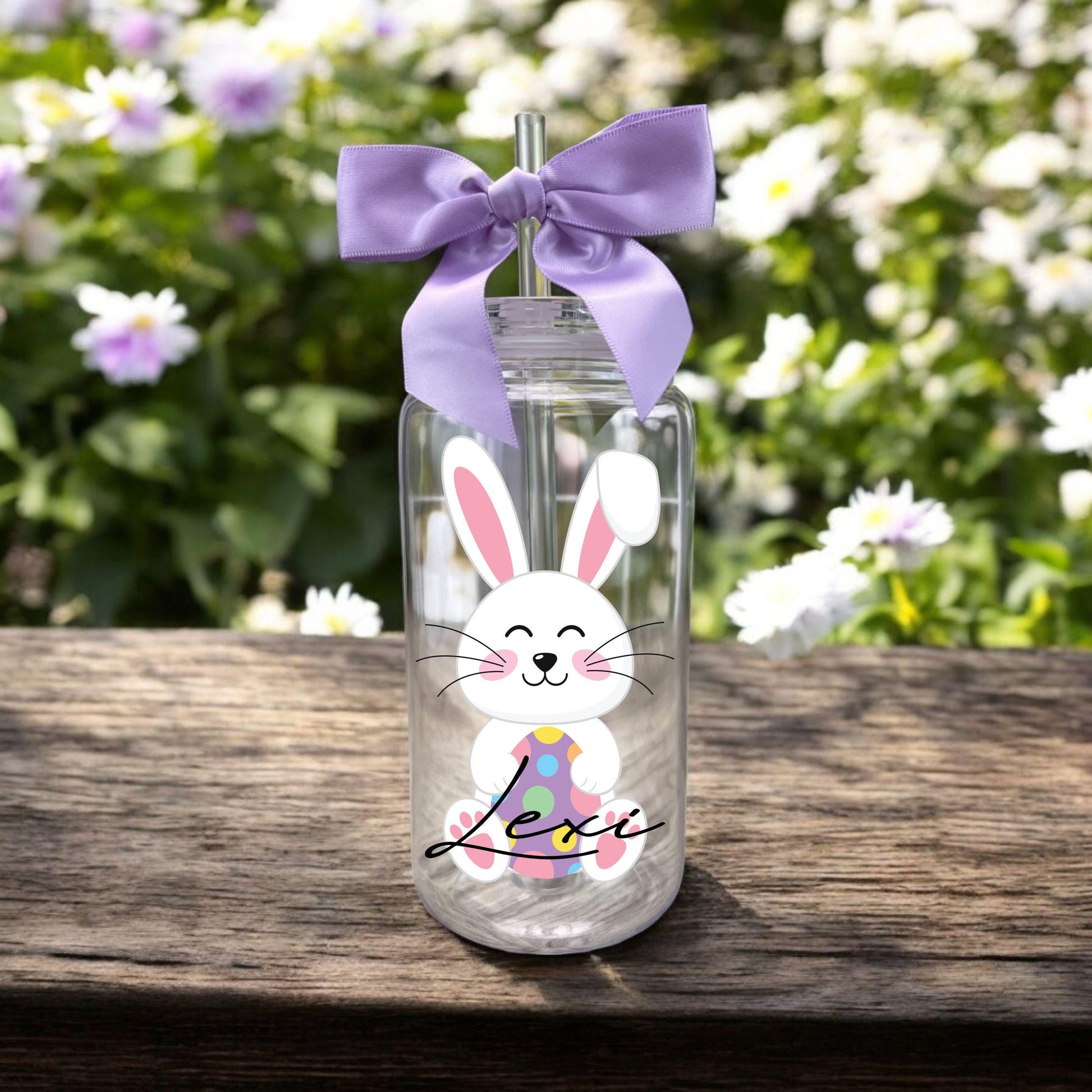 Personalized Easter Acrylic Tumbler for Kids - 16 Oz UV Printed Cup - personalized engraved gift, family-made in Long Island