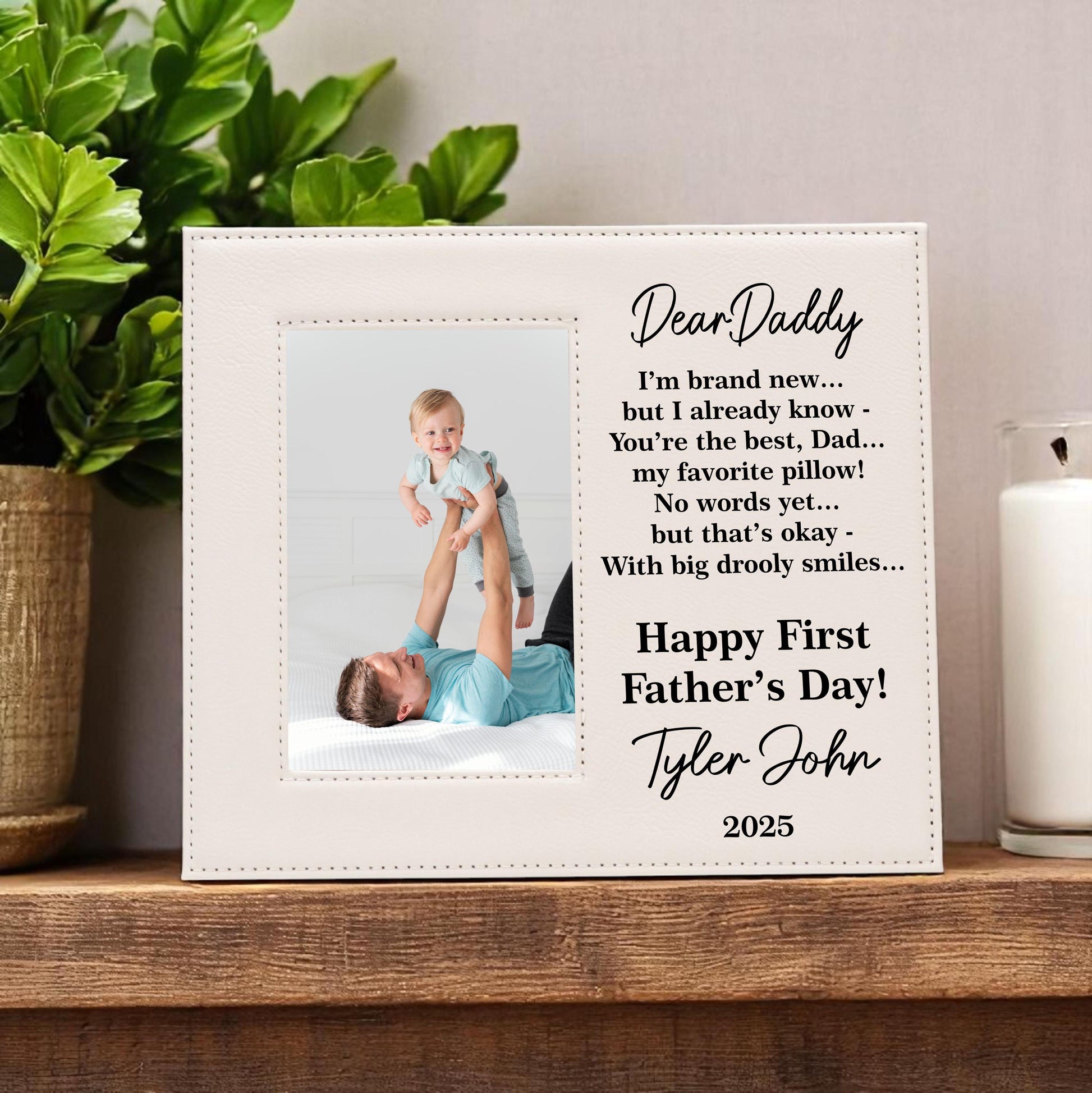 First Fathers Day Gift from Baby - personalization example