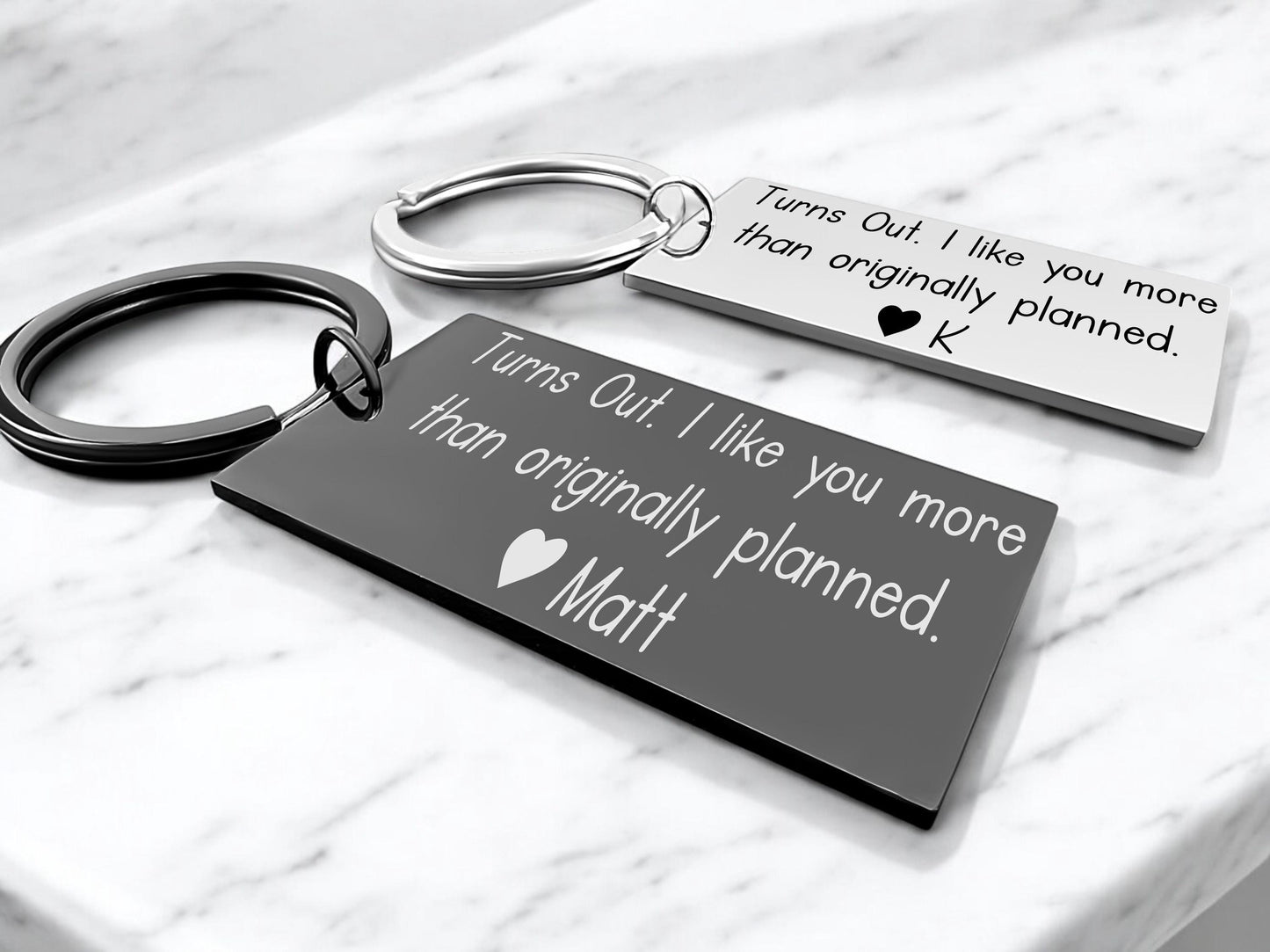 Funny Personalized Couple Keychain - a thoughtful custom gift