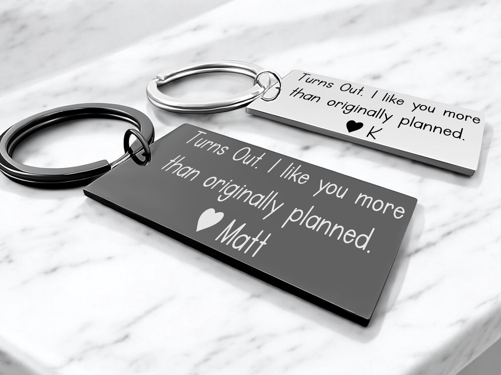 Funny Personalized Couple Keychain - a thoughtful custom gift