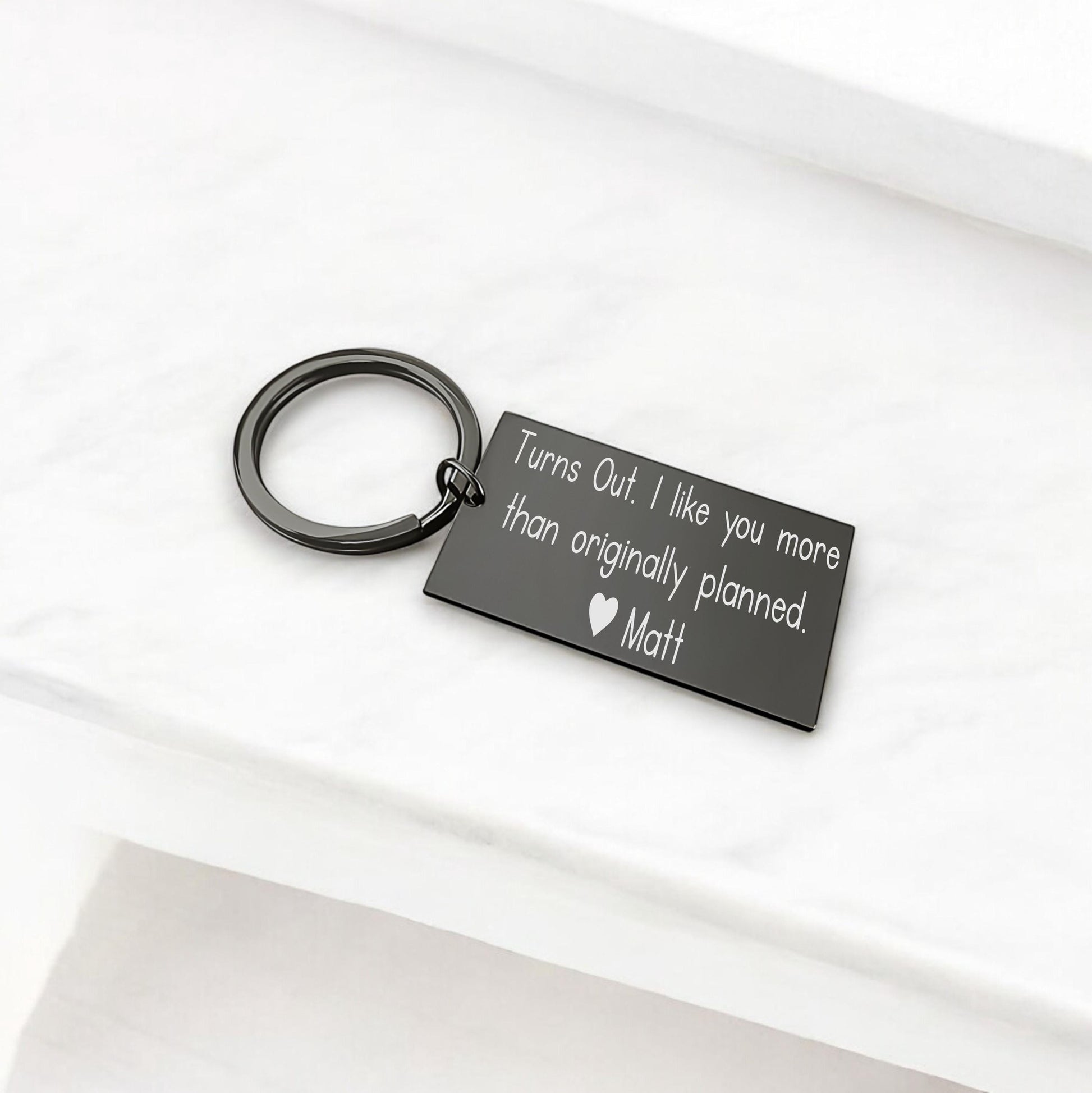 Funny Personalized Couple Keychain - personalized engraved gift, family-made in Long Island
