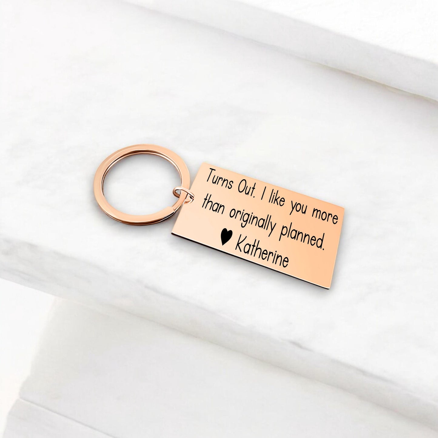 Funny Personalized Couple Keychain - personalization example