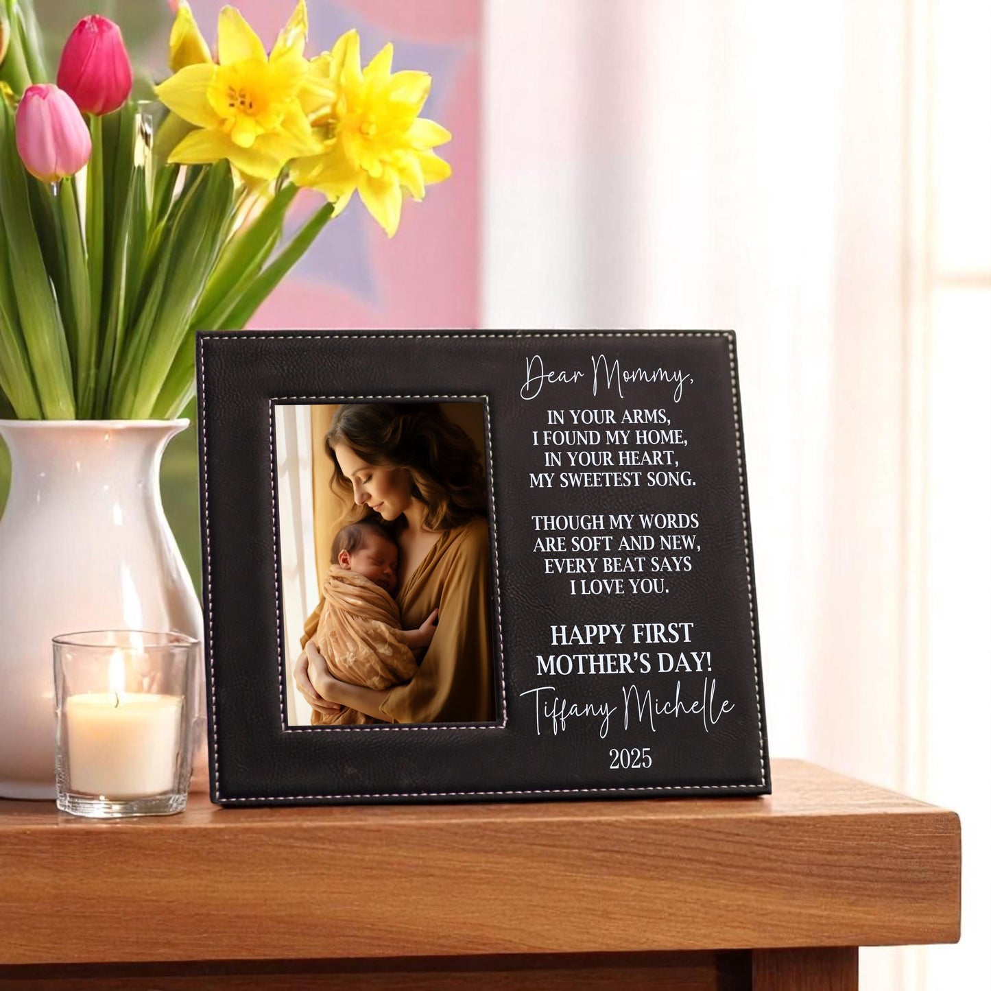 Personalized First Mothers Day Picture Frame - personalization example