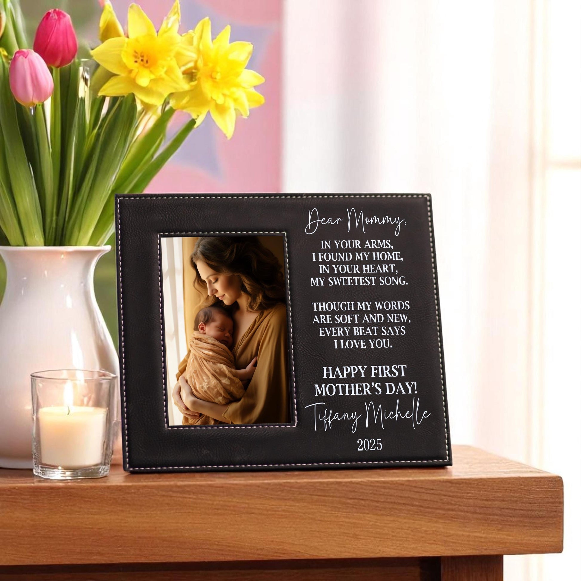Personalized First Mothers Day Picture Frame - personalization example