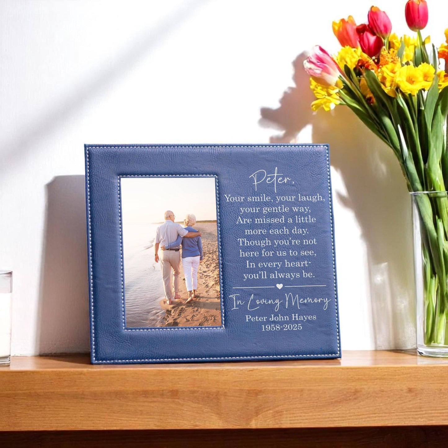 Memorial Picture Frame for Loss of Loved One - personalization example