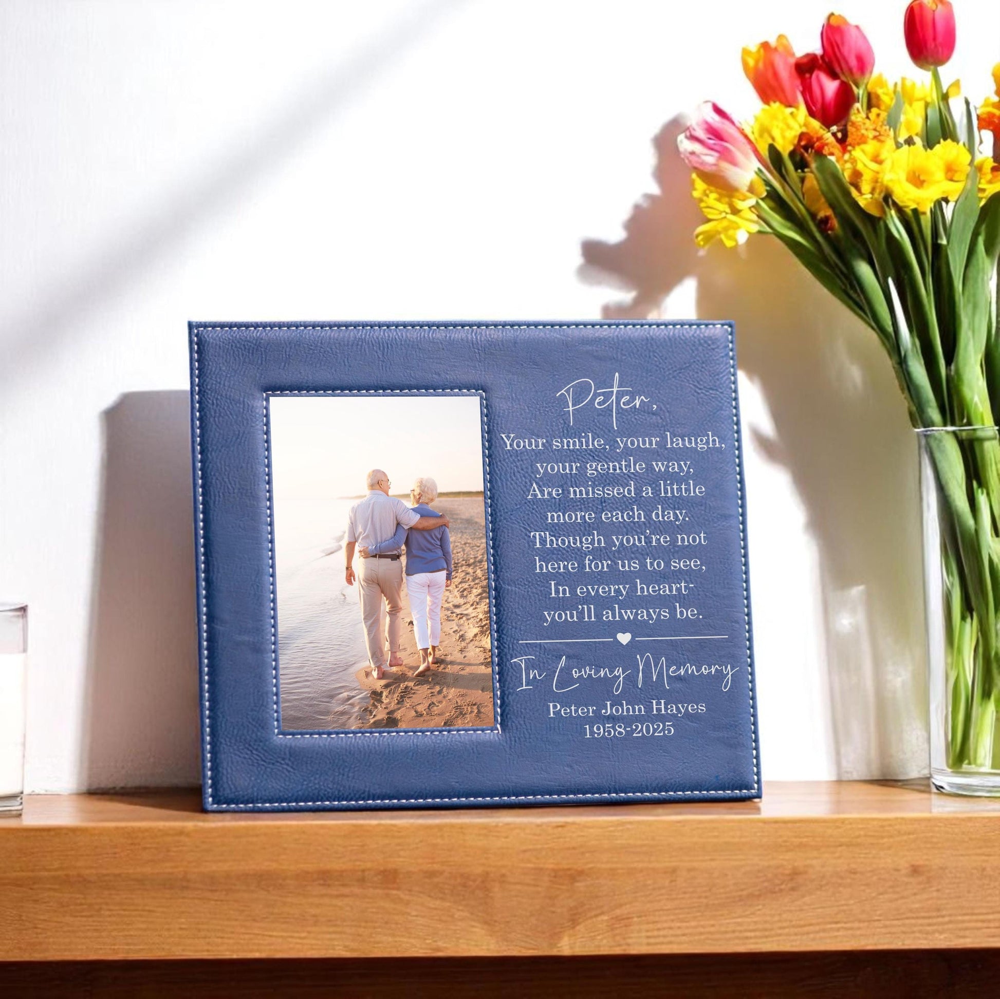 Memorial Picture Frame for Loss of Loved One - personalization example