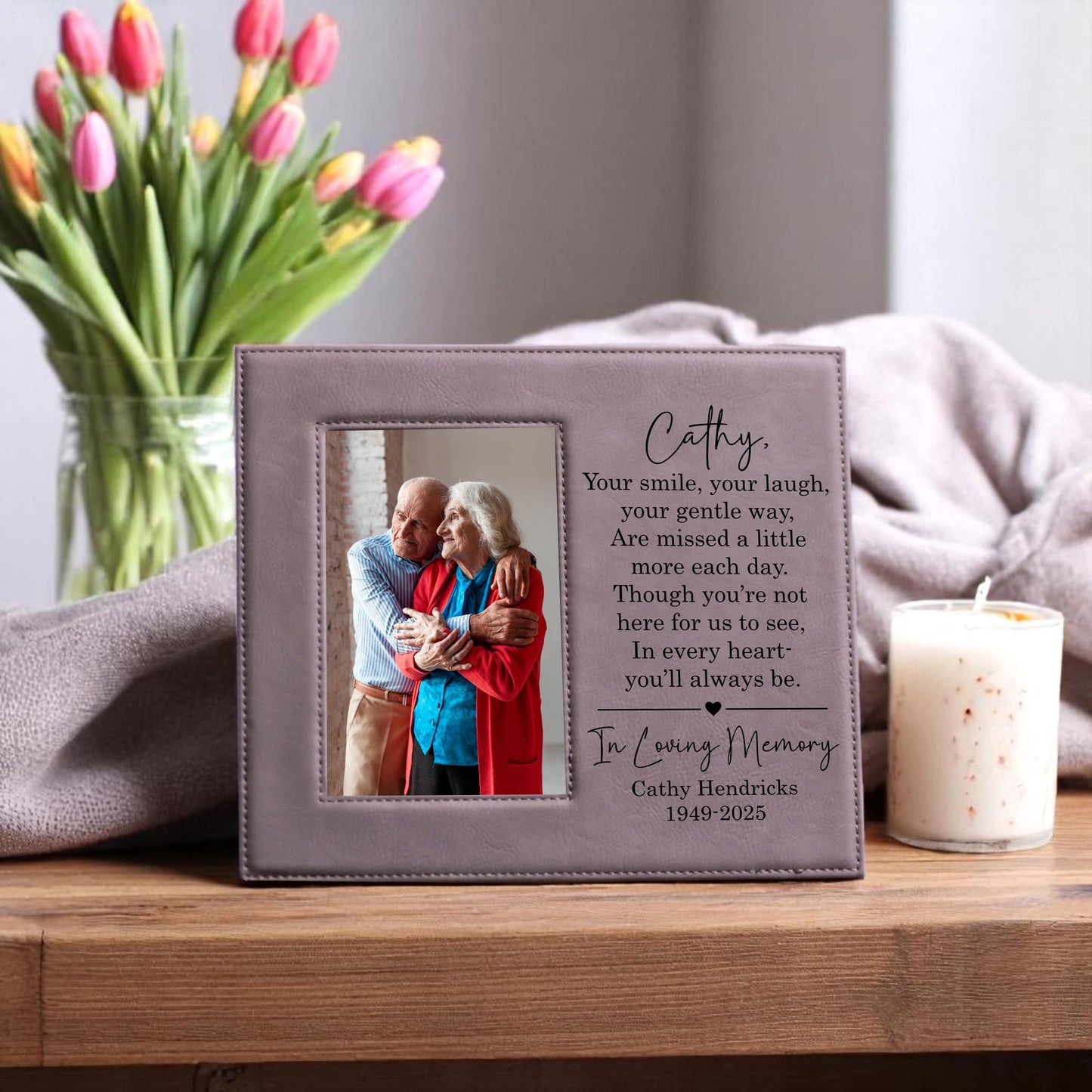 Memorial Picture Frame for Loss of Loved One - color and style options