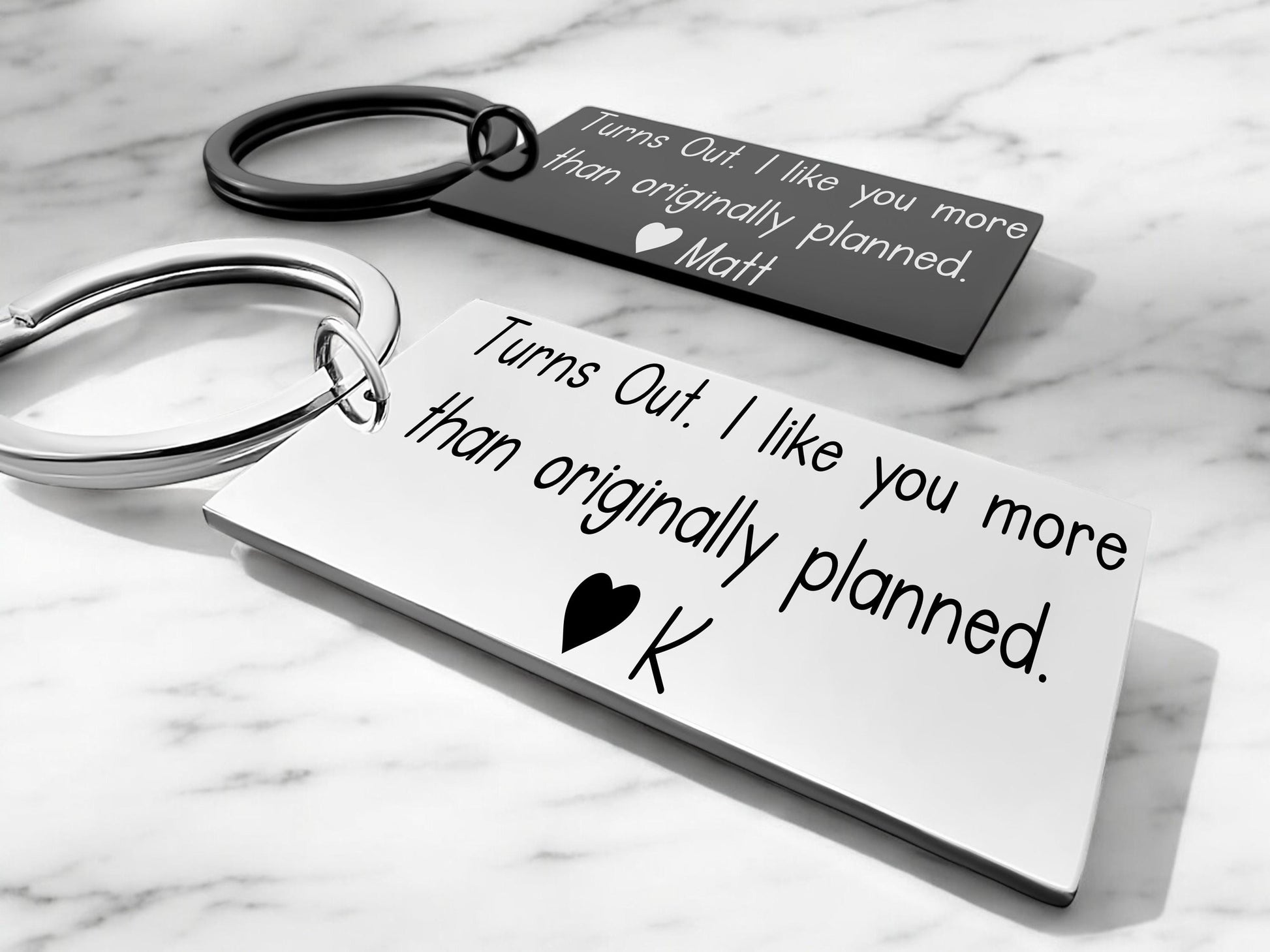 Funny Personalized Couple Keychain - color and style options