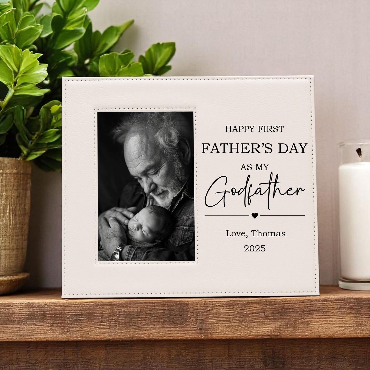 Personalized Godfather Frame Gift from Baby - personalized engraved gift, family-made in Long Island