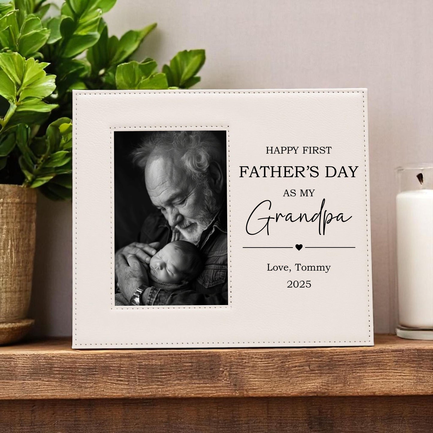 Personalized First Fathers Day Frame for Grandpa