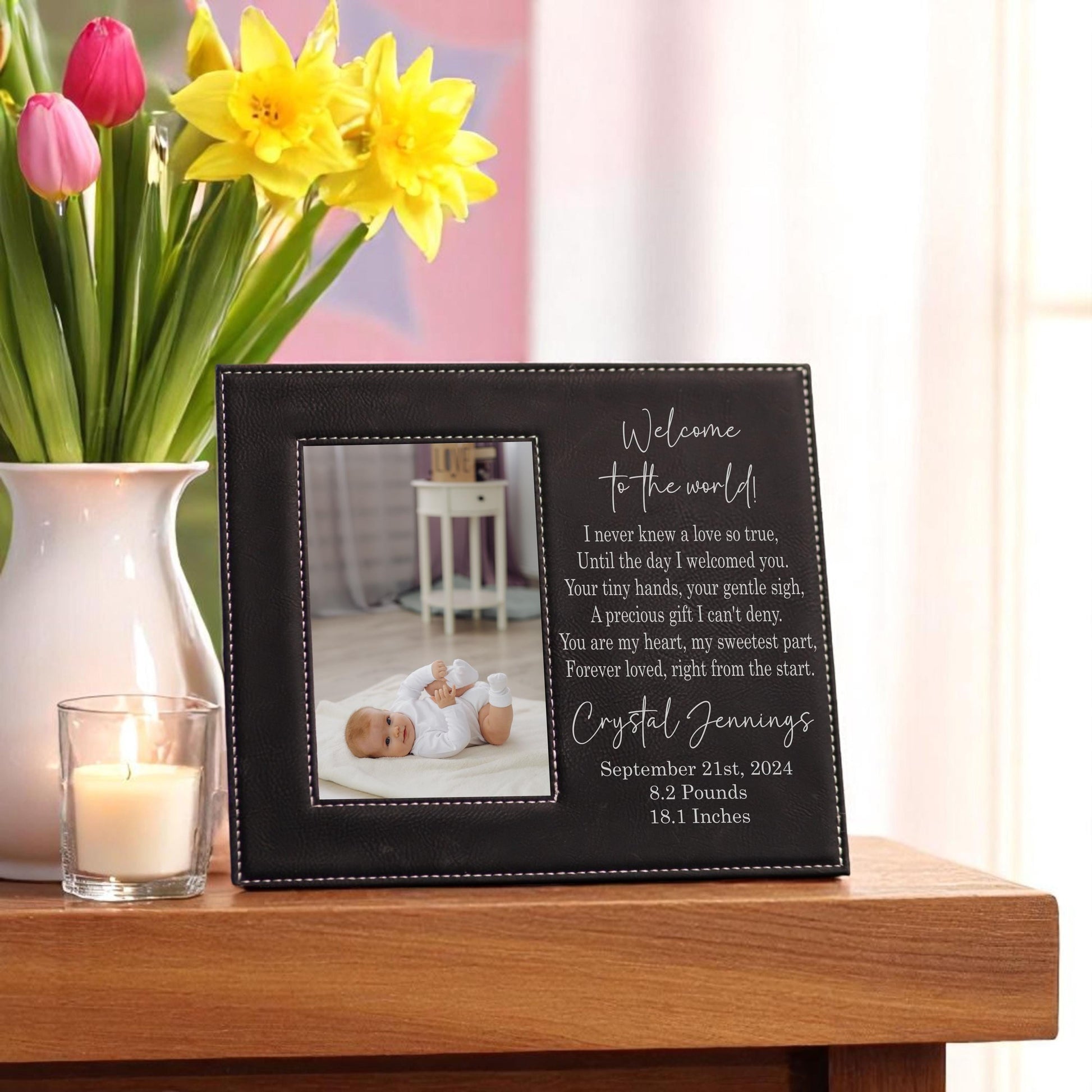 Personalized Baby Picture Frame - personalization example