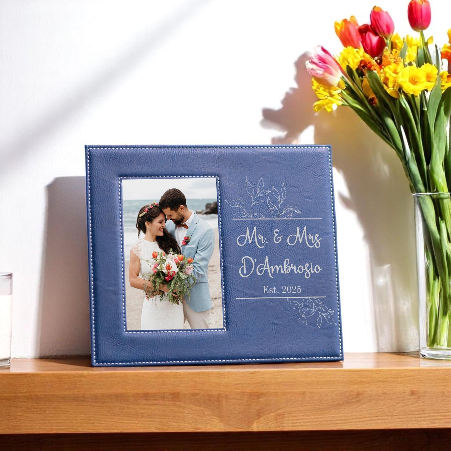 Personalized Wedding Picture Frame - personalized engraved gift, family-made in Long Island
