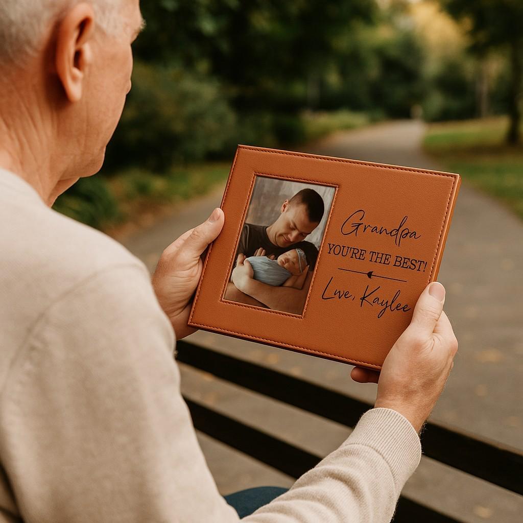Personalized First Fathers Day Frame for Grandpa - a thoughtful custom gift