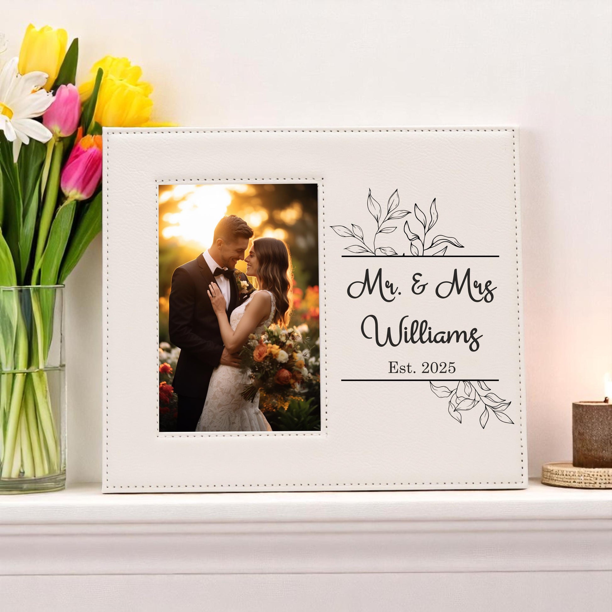 Personalized Wedding Picture Frame - color and style options
