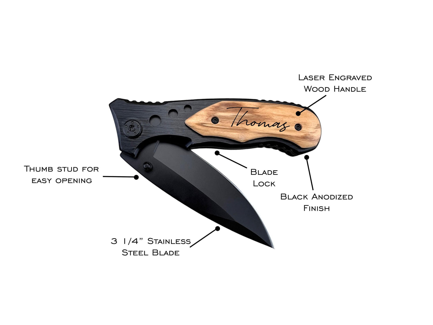 Personalized Dad Knife - personalization example