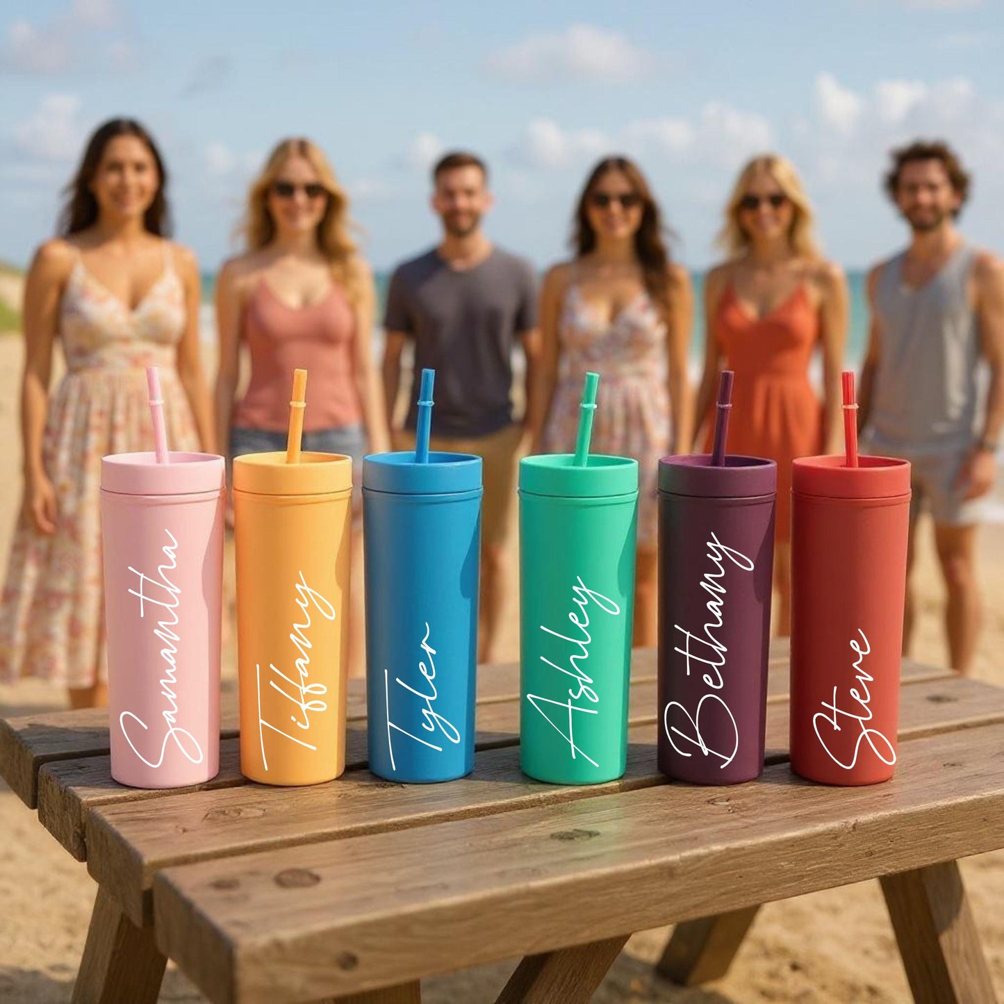 Personalized Bridesmaid Tumbler with Straw - a thoughtful custom gift