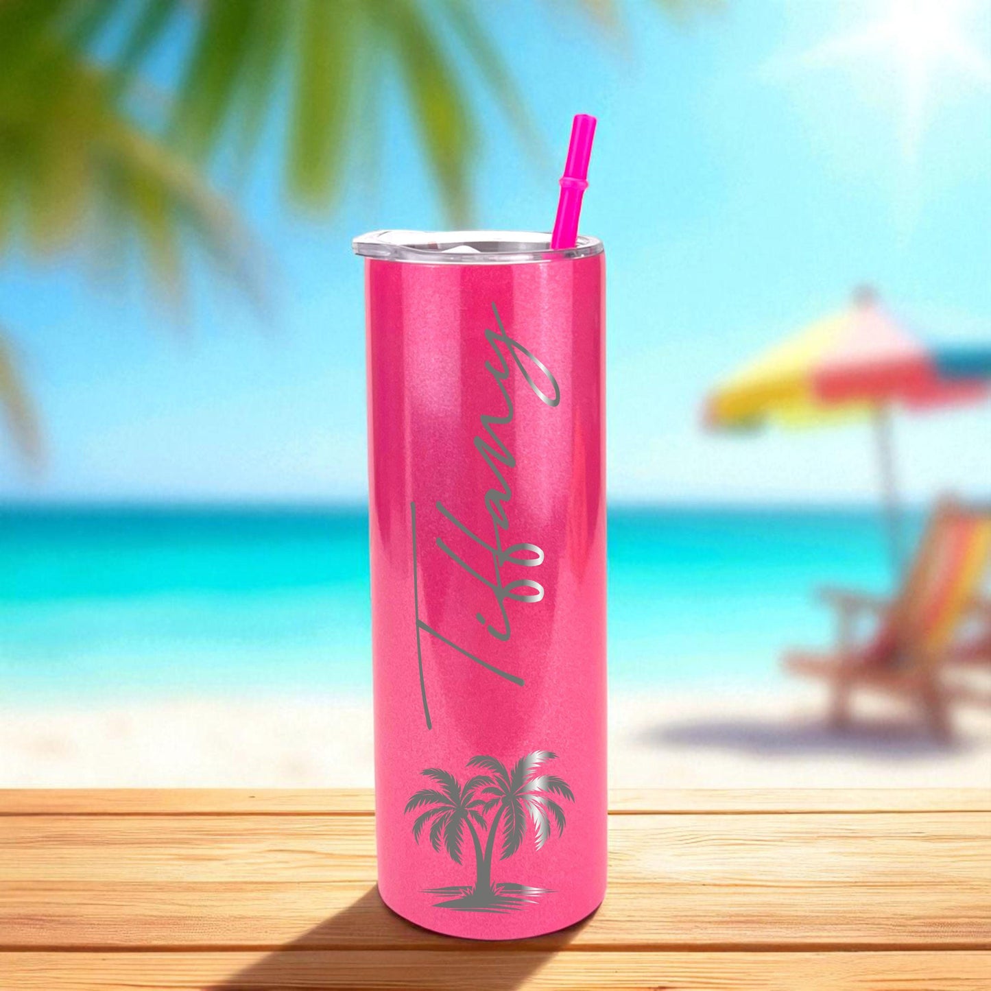 Beach Trip Tumblers with Name - personalized engraved gift, family-made in Long Island