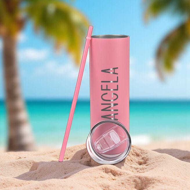 Personalized Tumbler with Name - close-up of the custom engraving