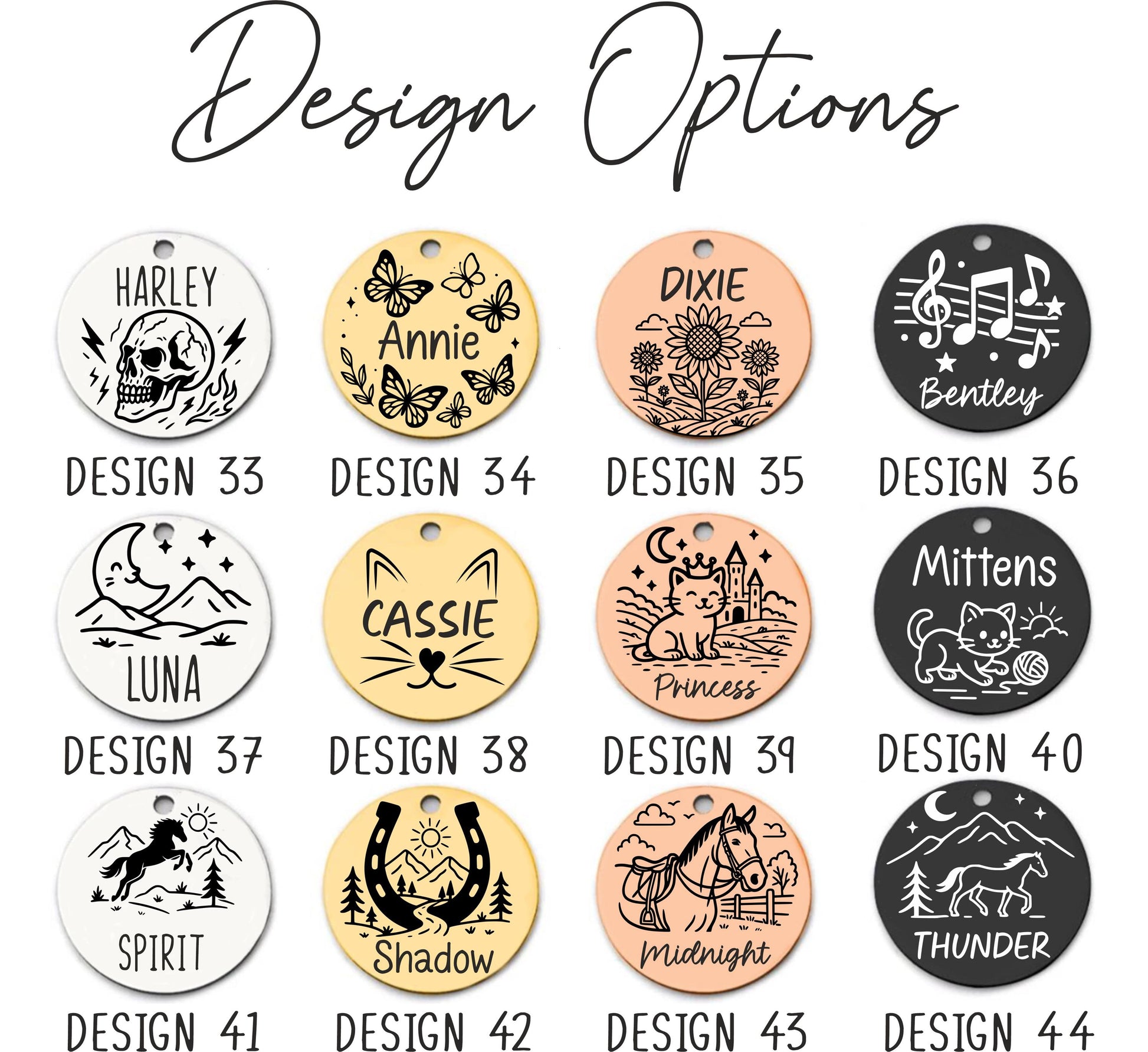 Personalized Cat Tag - color and style options