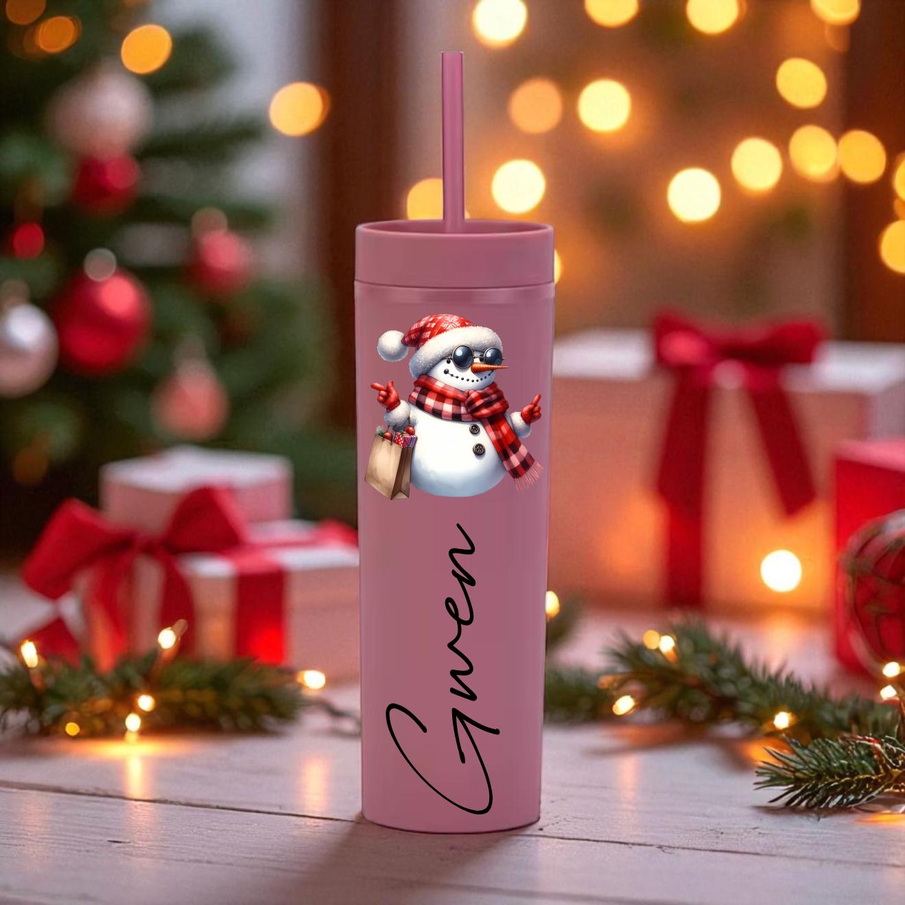 Personalized Funny Christmas Tumbler - personalization example