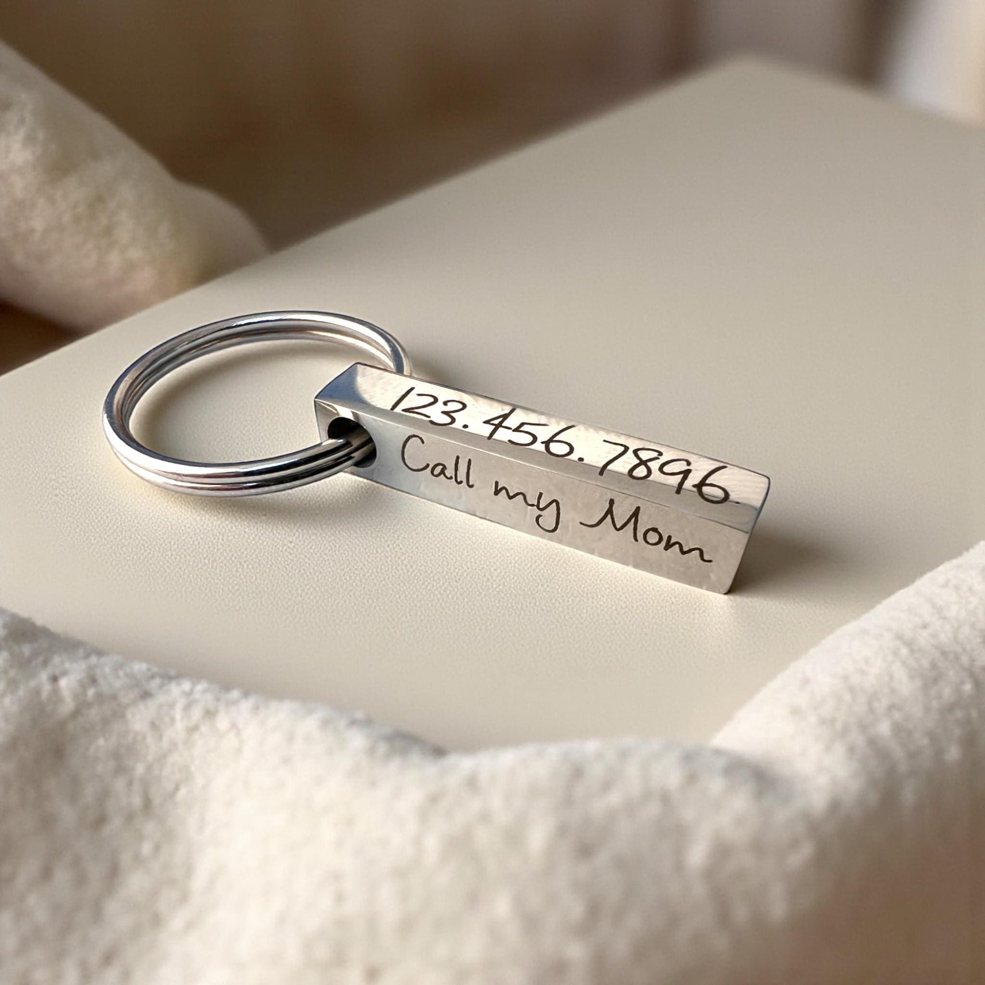 Personalized Pet Tag Stainless Steel 4-Sided Bar - Laser Engraved for - color and style options