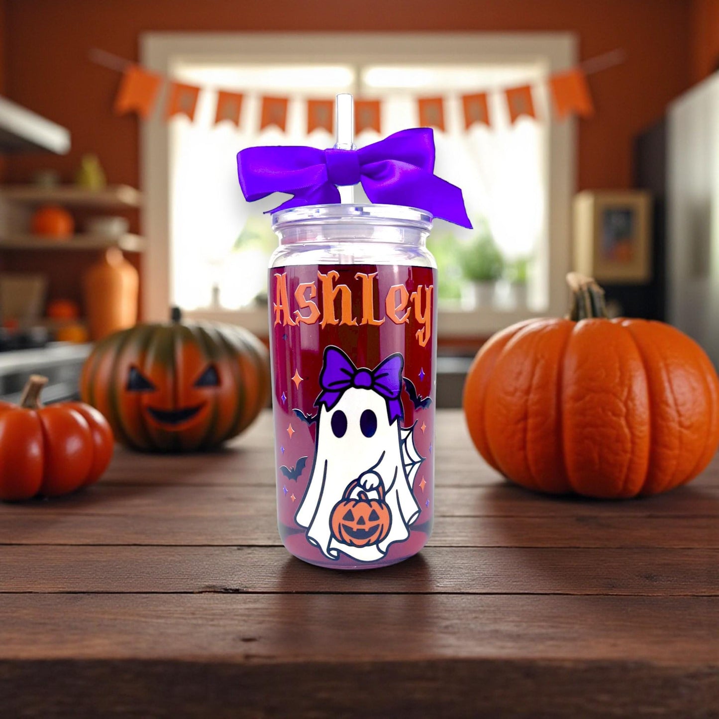 Kids Halloween Tumbler - personalization example