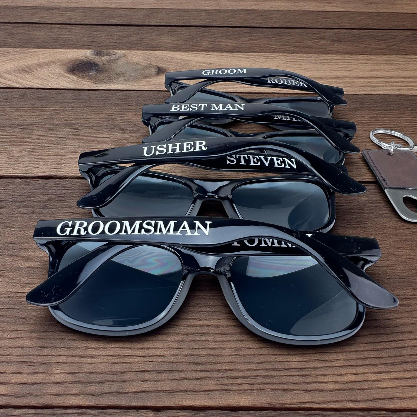 Custom Groomsman Sunglasses Personalized Wedding Party Shades for Groom