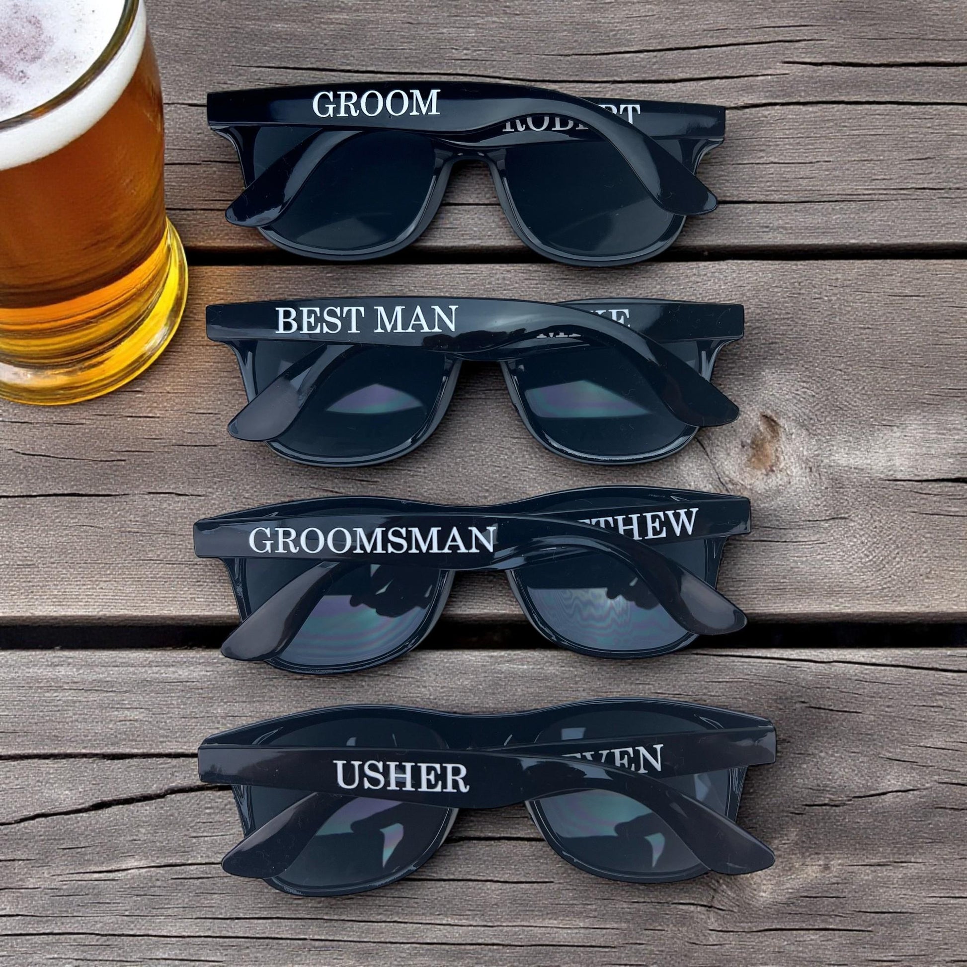 Custom Groomsman Sunglasses Personalized Wedding Party Shades for - personalization example