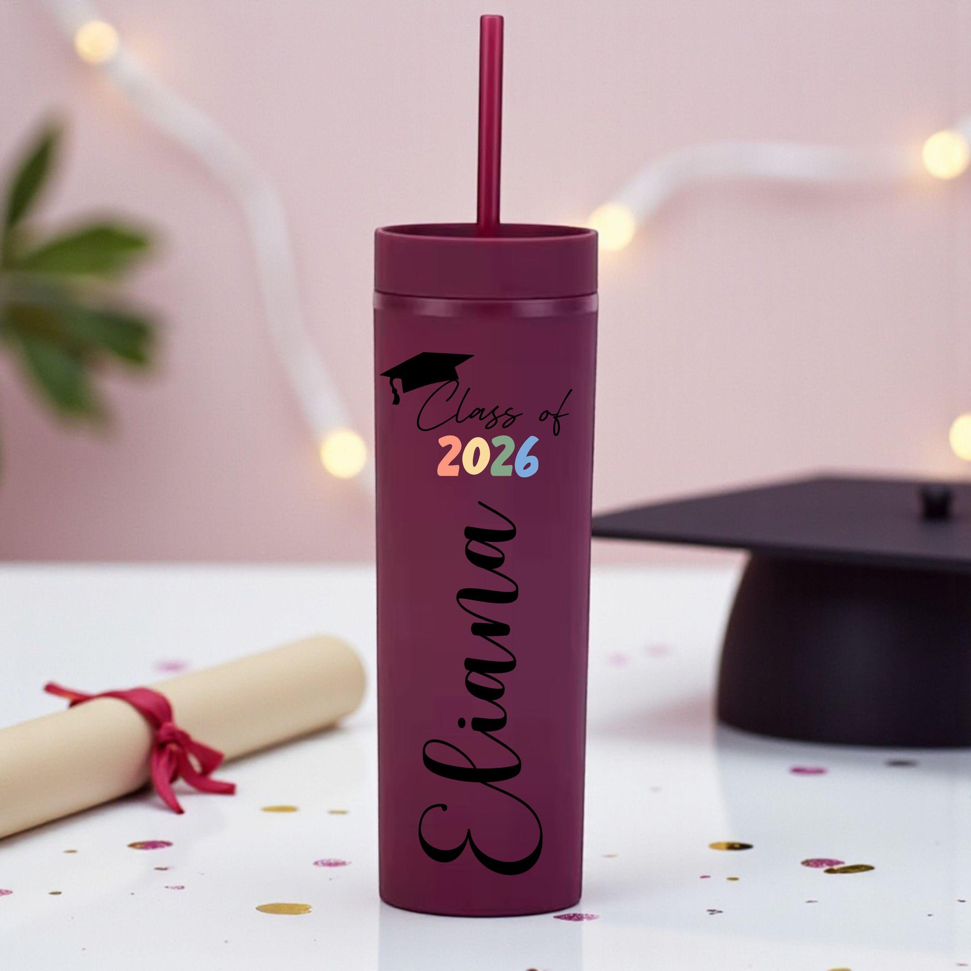 Graduation Tumbler Class of 2026 - color and style options