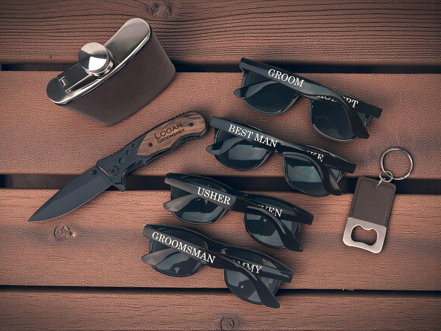Custom Groomsman Sunglasses Personalized Wedding Party Shades for - personalized engraved gift, family-made in Long Island