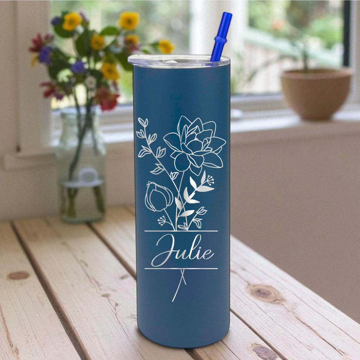 Birth Flower Tumbler