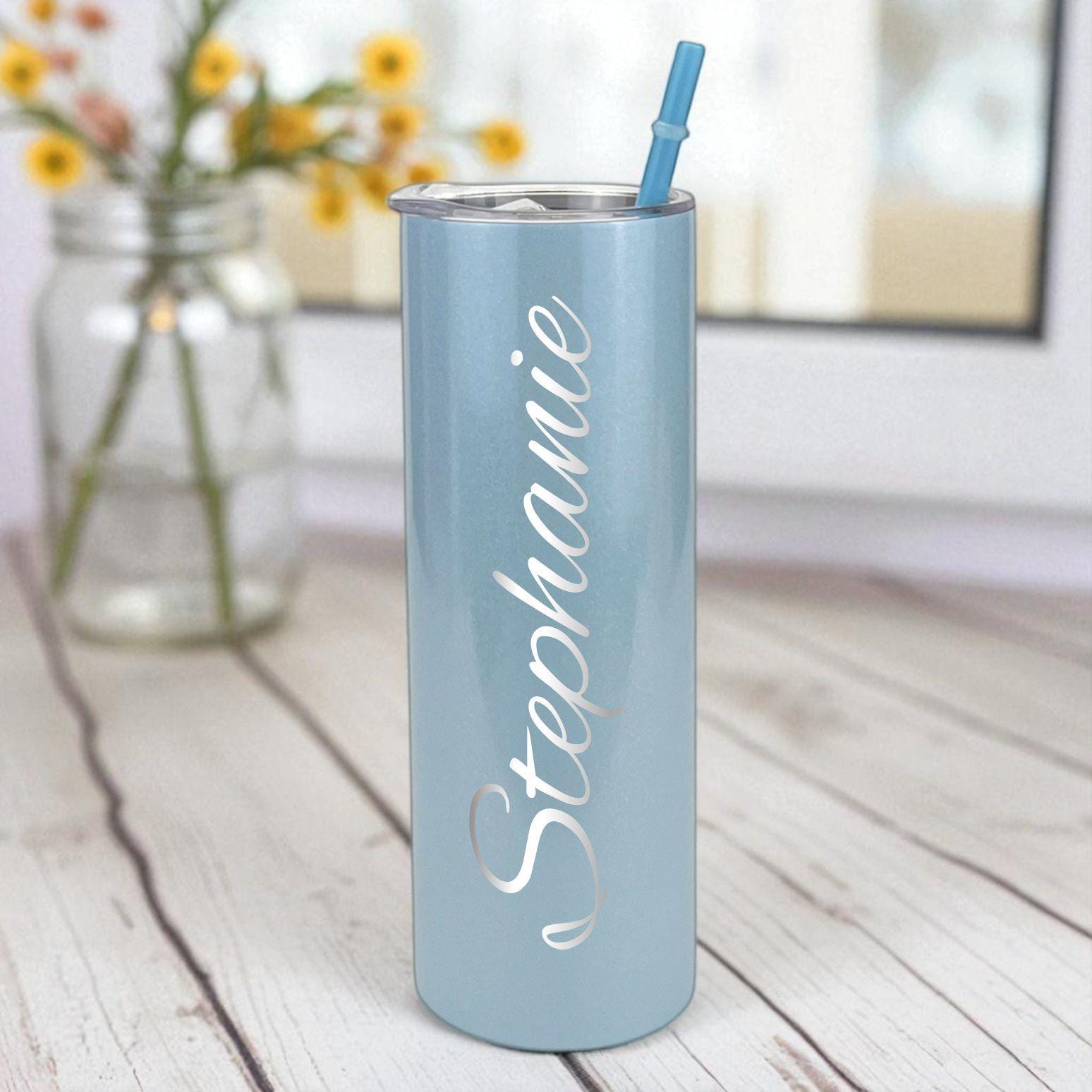 Personalized Skinny Tumbler with Name - personalization example