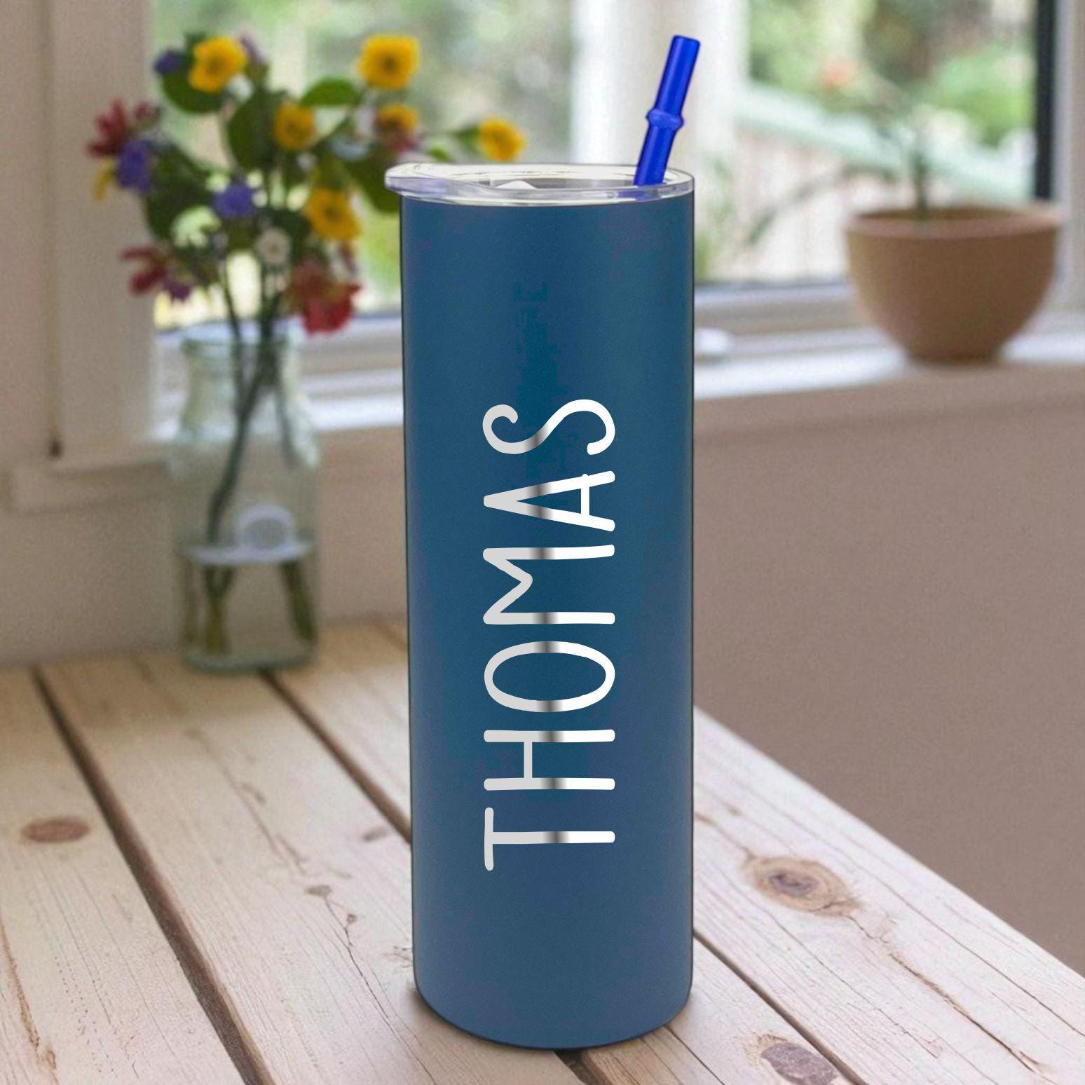 Personalized Skinny Tumbler with Name - personalization example