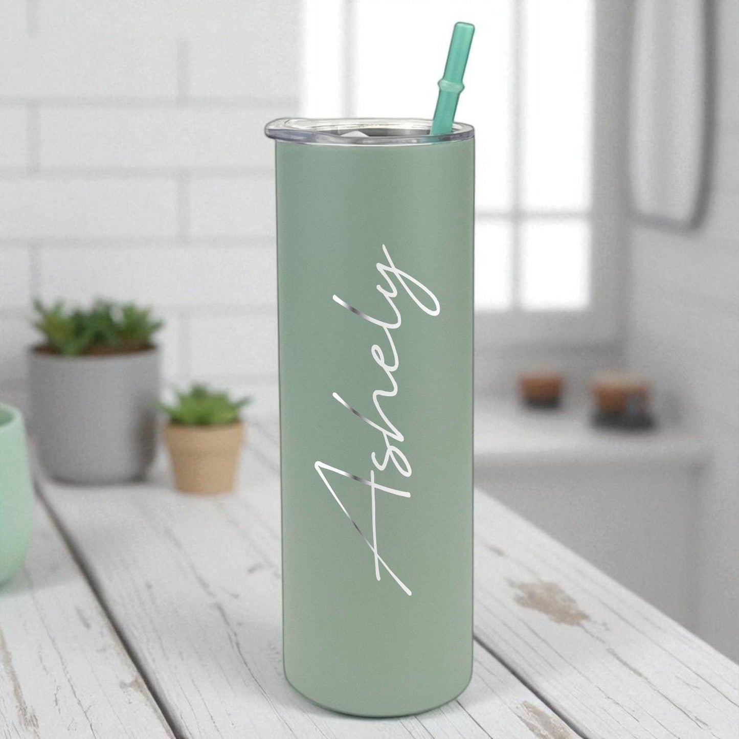 Personalized Skinny Tumbler with Name - personalization example