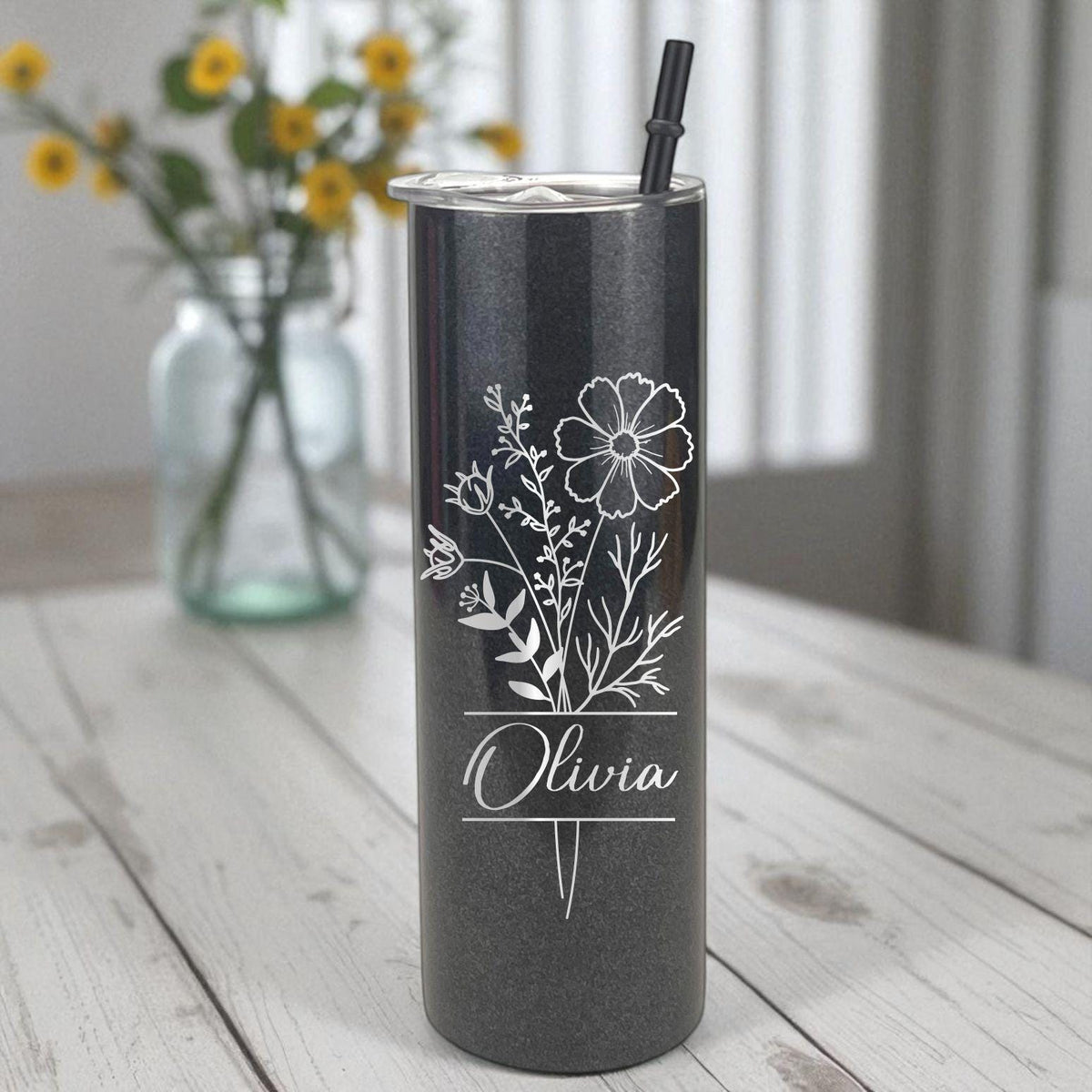 Birth Flower Tumbler