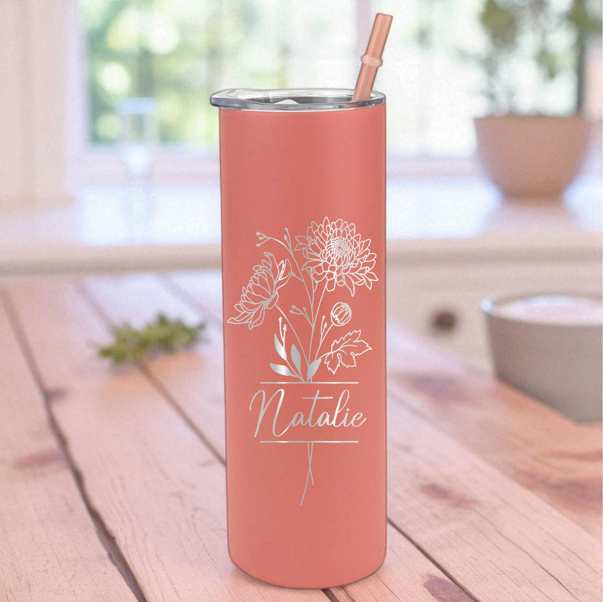 Birth Flower Tumbler