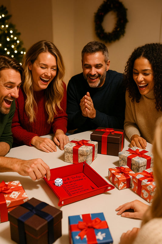 Christmas Game Dice Gift Exchange Tray