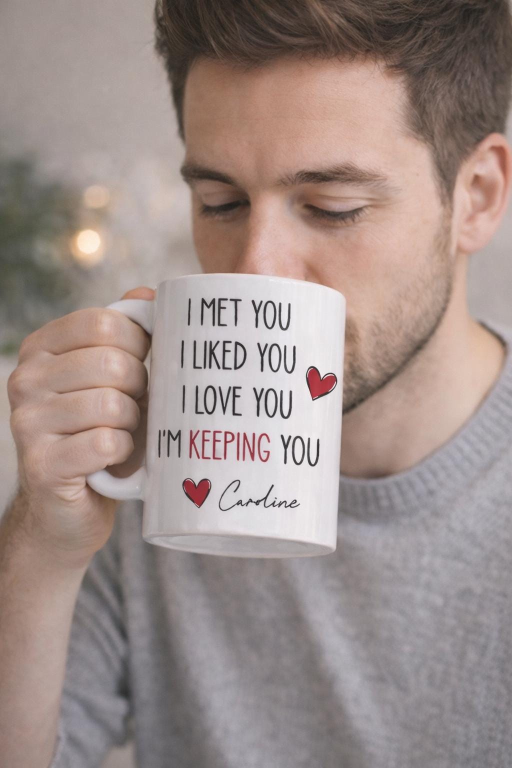 Personalized 'I Met You' Coffee Mug - personalization example