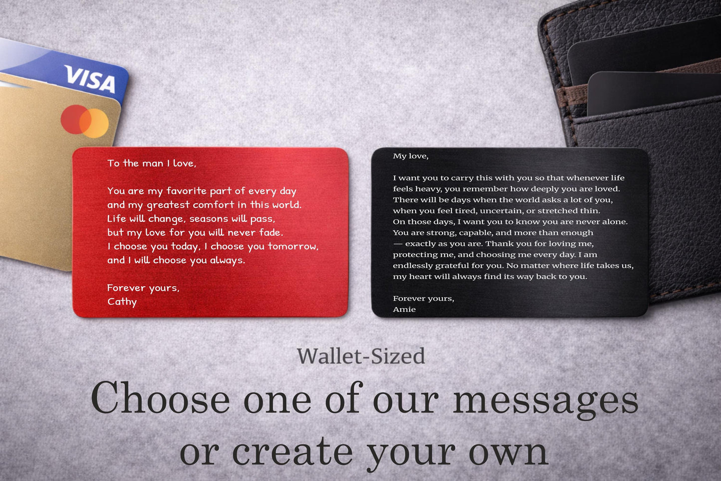 Personalized Engraved Wallet Card for Him - a thoughtful custom gift