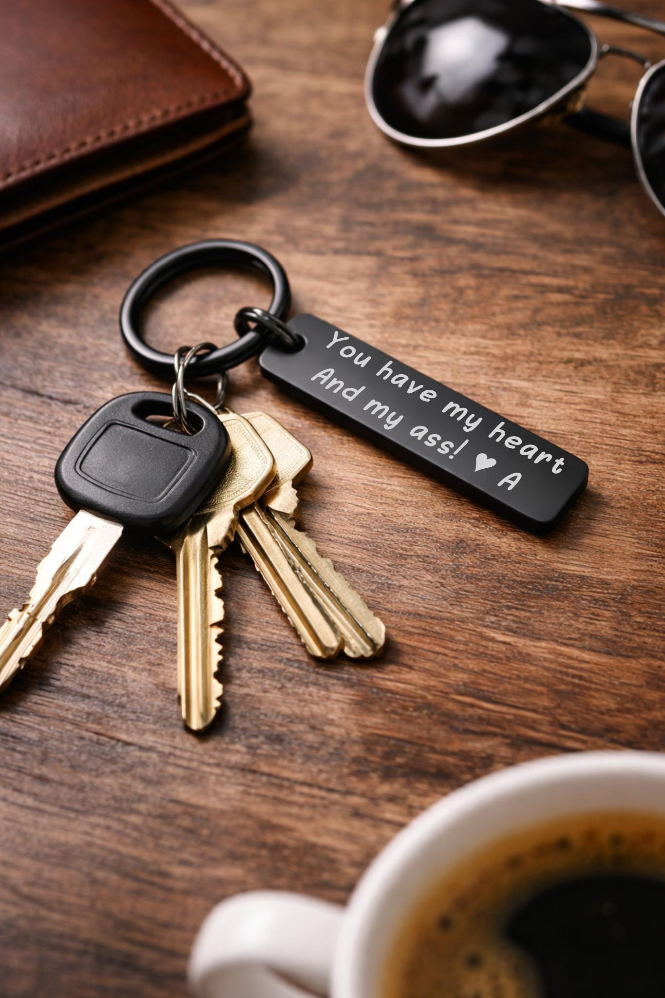 Funny Valentine Keychain - a thoughtful custom gift