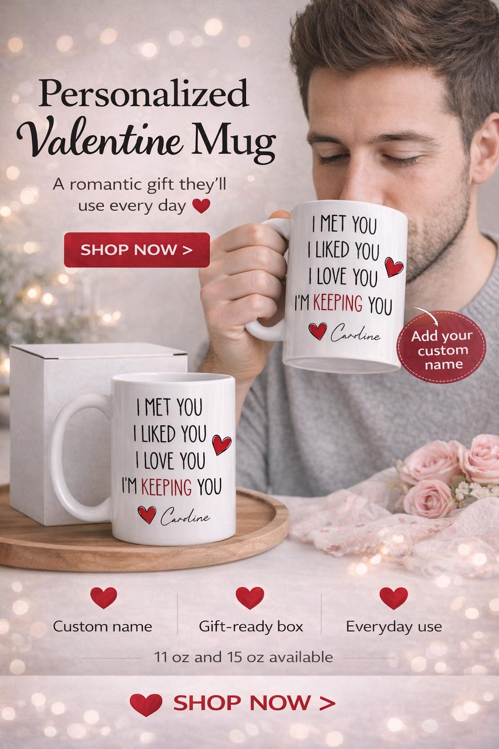 Personalized 'I Met You' Coffee Mug - personalization example