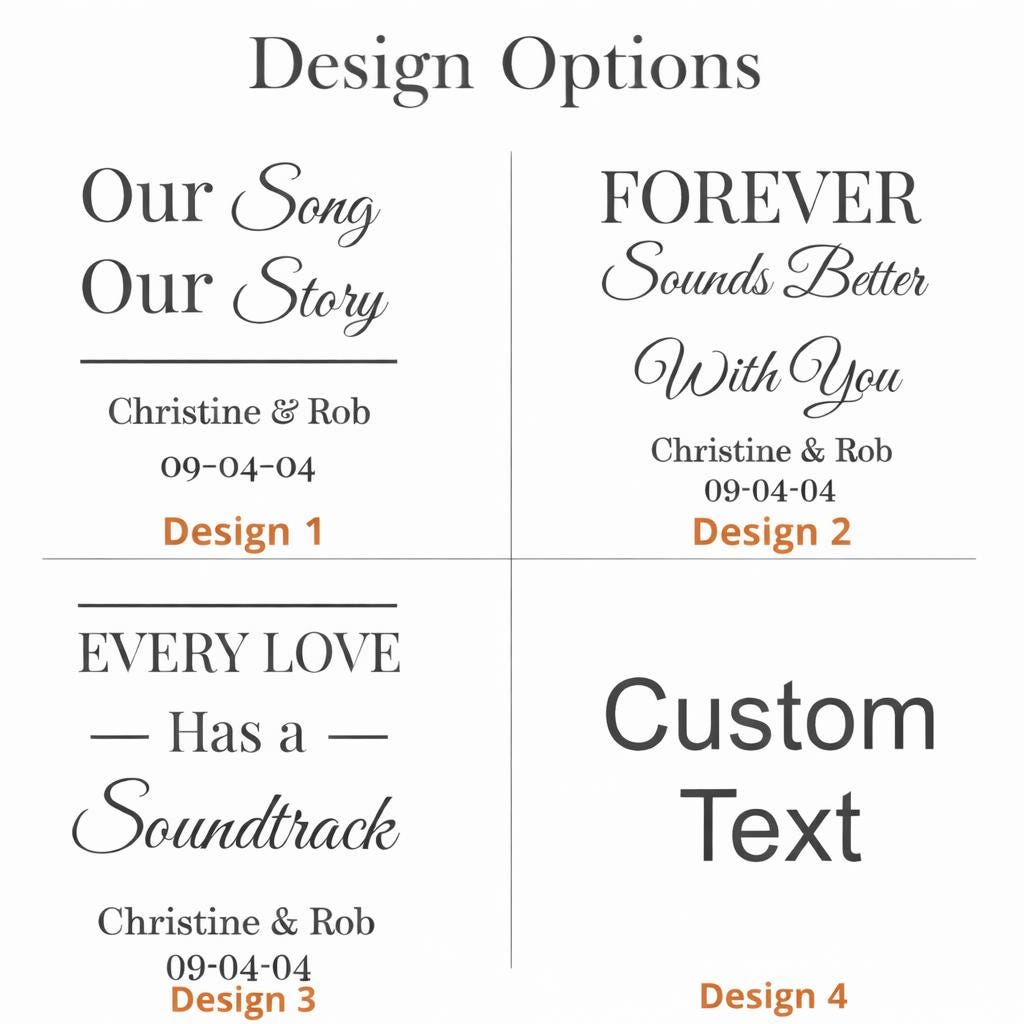 Personalized Wooden Bluetooth Speaker for Couples - personalization example