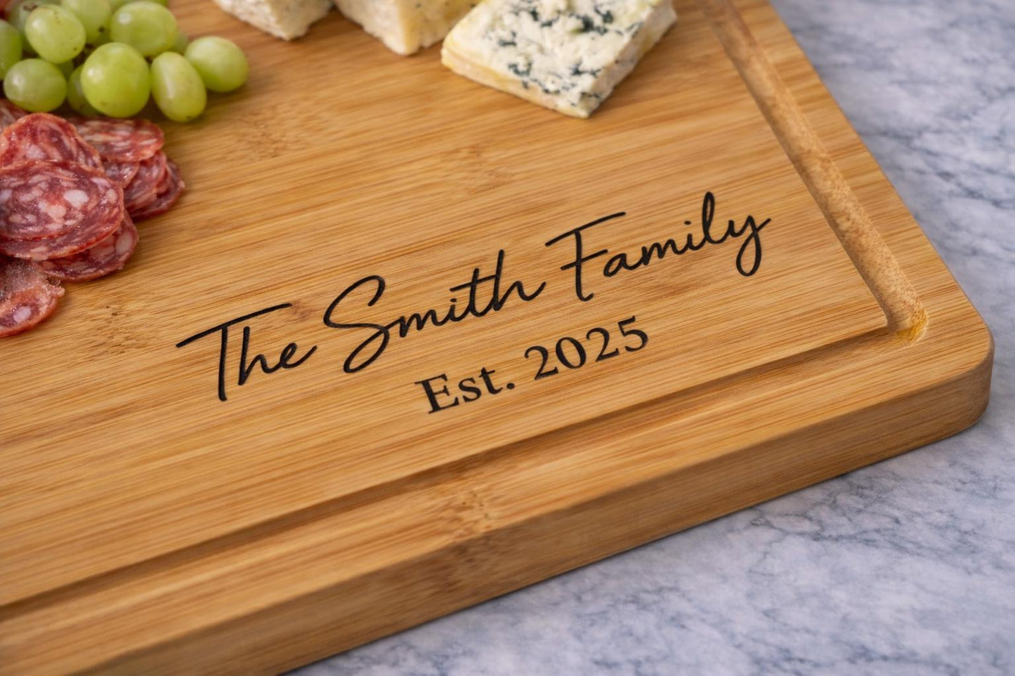 Personalized Wedding Cutting Board - personalization example