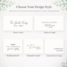 Load image into Gallery viewer, Personalized Charcuterie &amp; Cutting Board – Custom Last Name Wedding Gift
