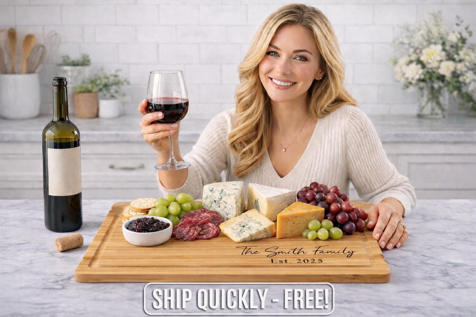 Personalized Wedding Cutting Board - color and style options