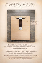 Load image into Gallery viewer, Drive Safe Daddy Car Visor Photo Frame – Personalized Gift from Kids – Custom Engraved Wooden Car Photo Holder for Dad
