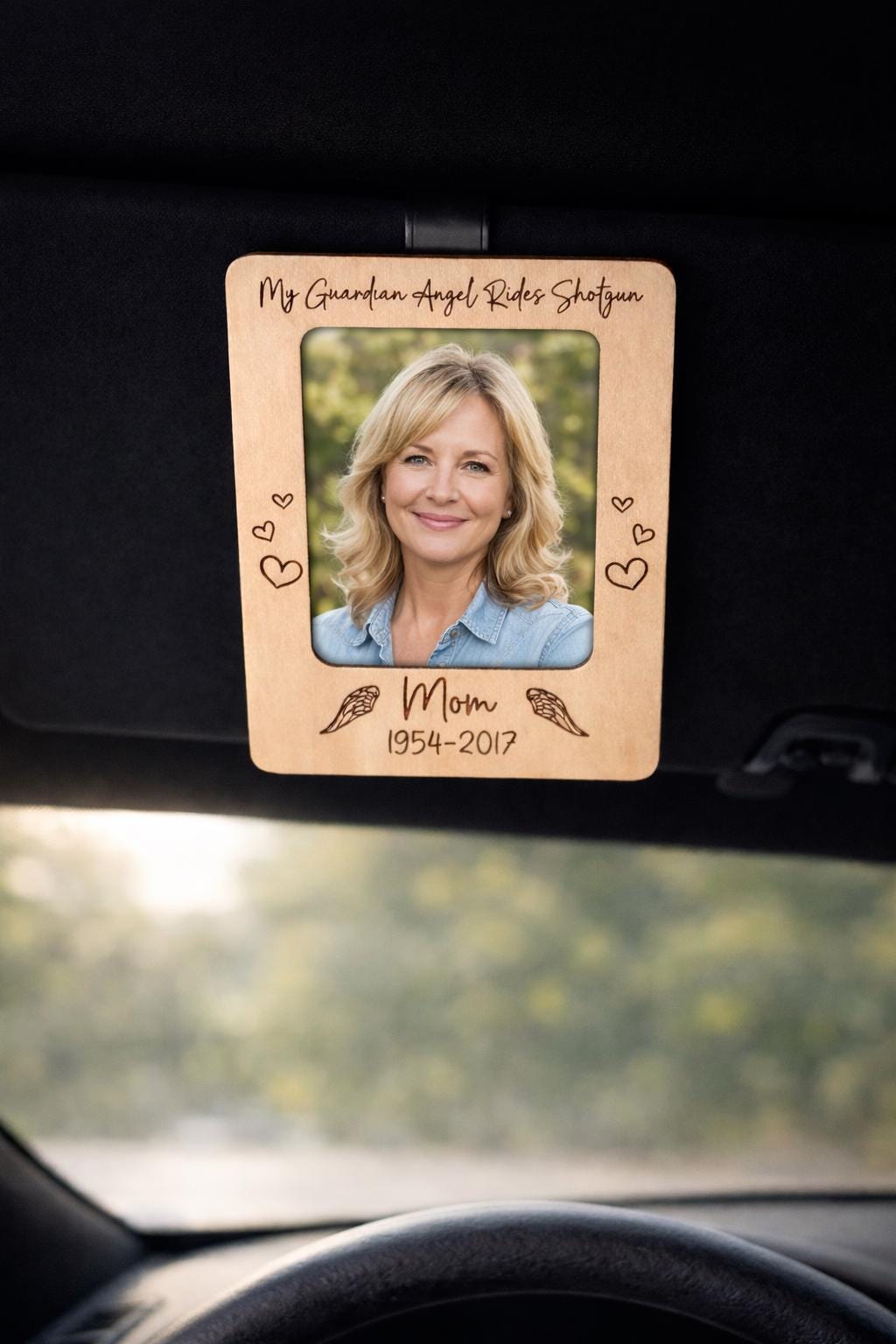 Memorial Car Visor Picture Frame
