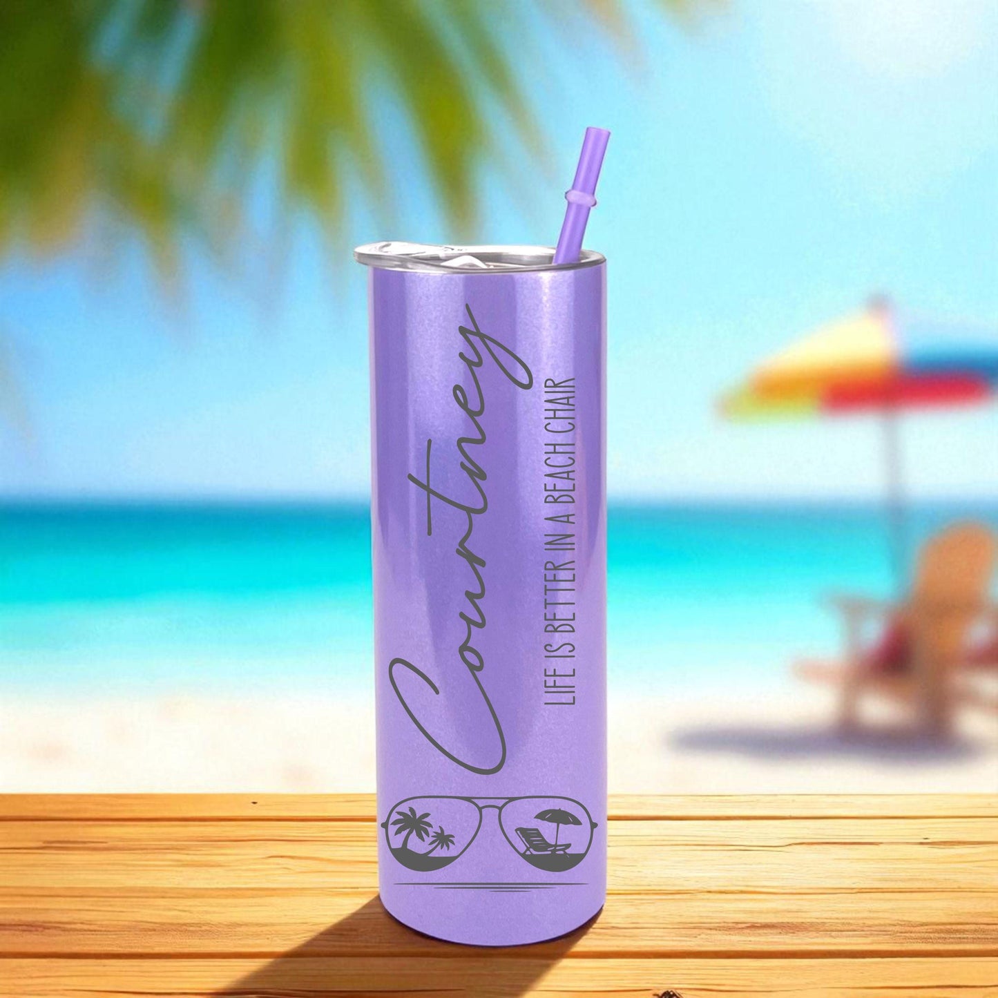 Beach Trip Tumblers with Name - a thoughtful custom gift