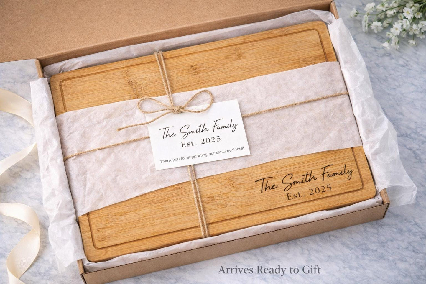 Personalized Charcuterie & Cutting Board – Custom Last Name Wedding Gift