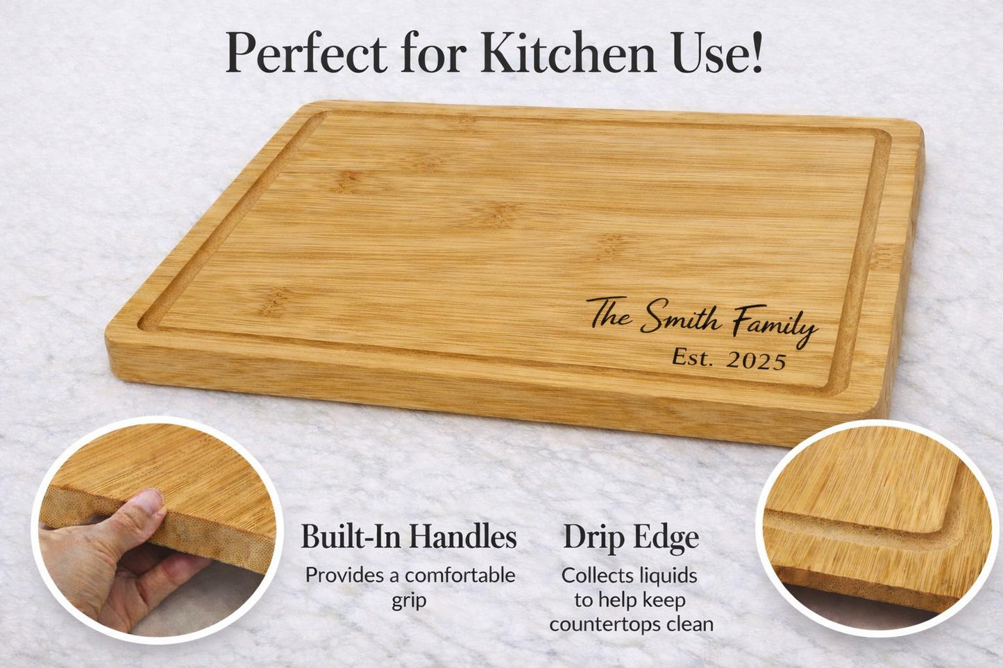 Personalized Wedding Cutting Board - personalization example